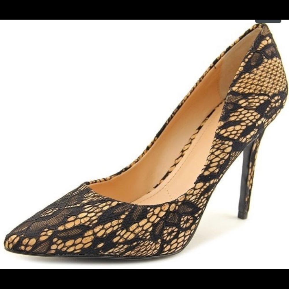 Charles by Charles David Lace Heels Sz 6